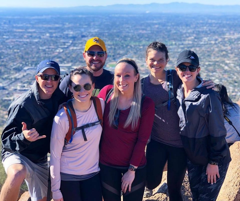 A bunch of us hiking Camelback